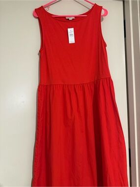LOFT Outlet Red Sleeveless Midi Dress